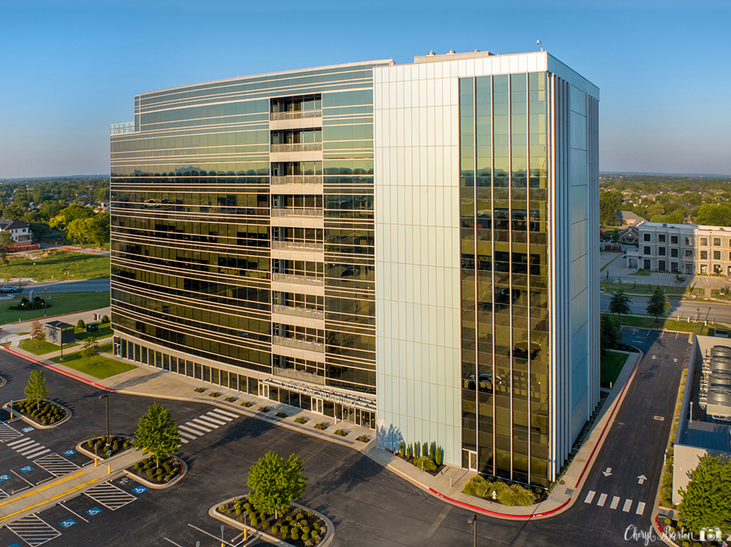 drone photograph Hunt_Tower_Pinnacle_Hills_Area_Rogers, Arkansas, NWA