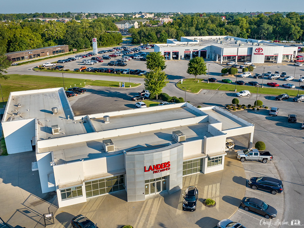 drone photograph Landers_Toyota_Pinnacle_Hills_Area_Rogers, Arkansas, NWA