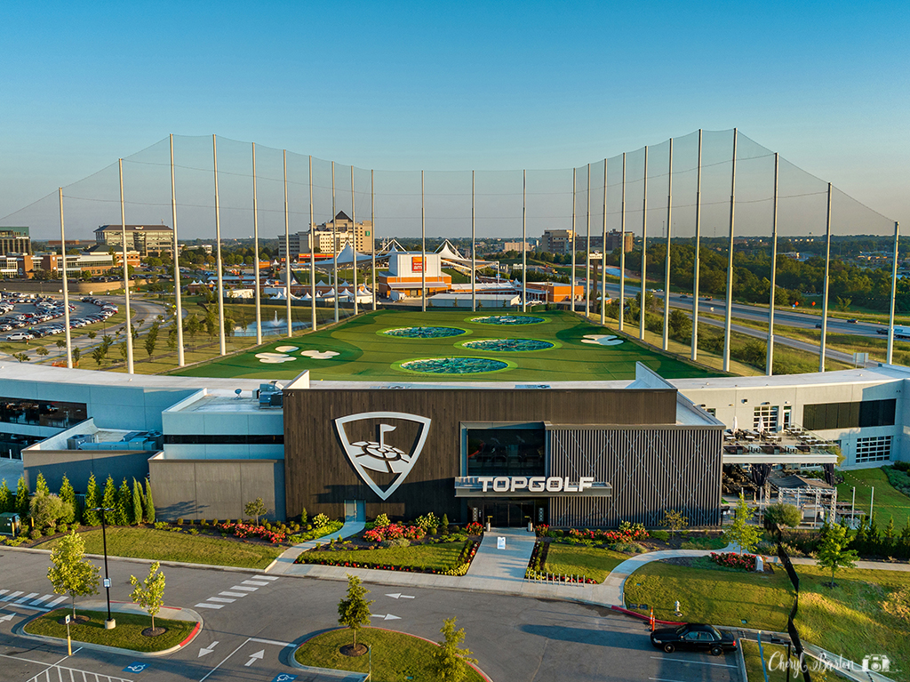 drone photograph Top_Golf_Pinnacle_Hills_Area_Rogers_NWA